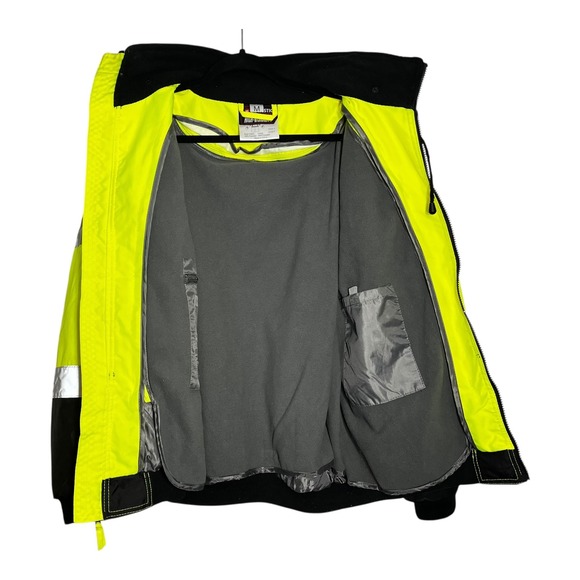 Majestic High Visibility Safety Jacket Class 3 Yellow Workwear Mens M - Picture 7 of 15